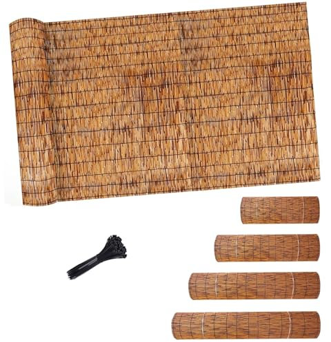 Schilfrohrmatte Balkon Schilfmatten Sichtschutz Zaun Weidenmatte Langlebiger Witterungsbeständiger Zaun Bambus Sonnenschutz Schilfmatte Beach Teich Trennwand Dekorative