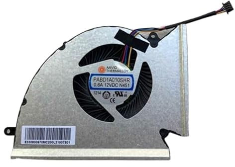 Pièces d'ordinateur portable Nouveau ventilateur de refroidissement CPU GPU for ordinateur portable for MSI GP76 Leopard GE76 for Raider ventilateurs de PC portable refroidisseur radiateur PABD1A010SH