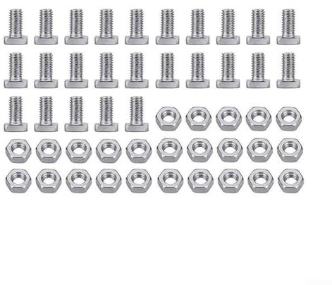 Lot de 50 écrous et boulons hexagonaux en aluminium pour serre, construction et réparation de serres