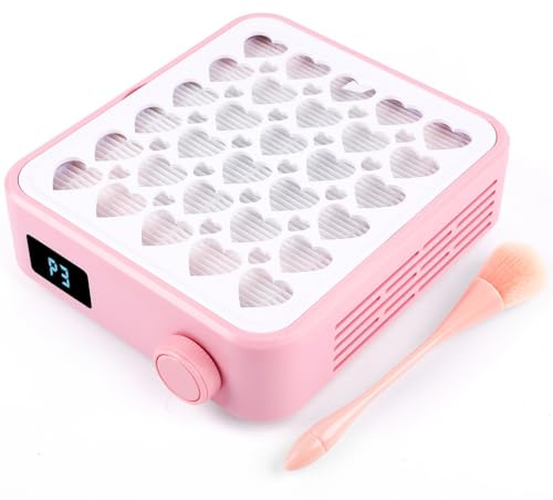 Nail Dust Collector Portable for Home & Salon - 4200RPM Vacuum Dust Extractor an Dust Extractor with Reusable Filter, for Acrylic Drilling Dust Beginner Friendly Small Manicure Tool