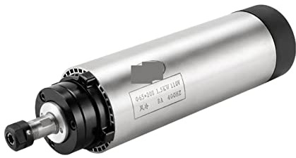 Moteur de broche, Broche refroidie par Air 1.5KW 1500W 65mm 4 roulements 24000RPM 400HZ moteur de CNC refroidissement for fraiseuses routeur à bois