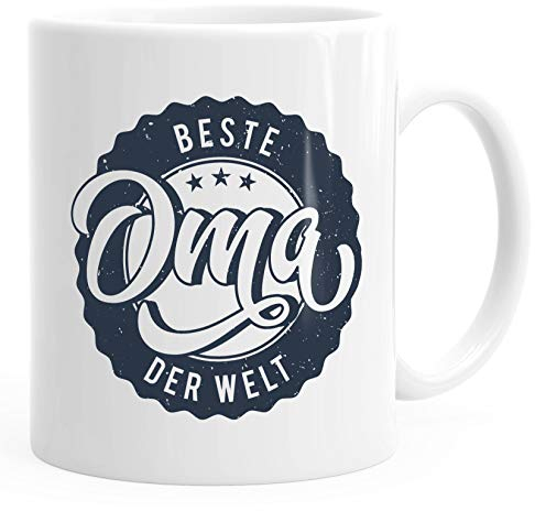 MoonWorks® Kaffee-Tasse Beste Oma der Welt Geschenk-Tasse weiß unisize