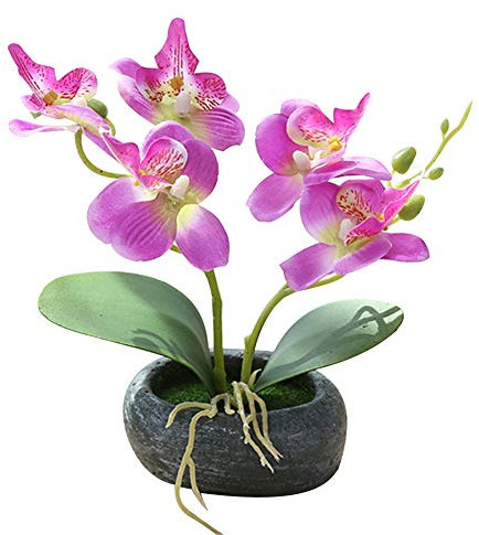 Lsgepavilion Künstliche Schmetterling Orchidee Bonsai Kunstblume Büro Garten Dekoration, violett, Einheitsgröße