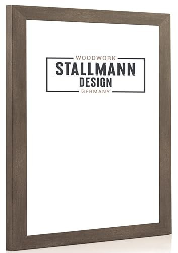 Stallmann Design 'New Modern' Bilderrahmen 50 x 75 cm | Farbe: Stahl | eleganter Frame für Ihre Fotos und Motive