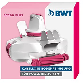BWT Akku-Poolroboter BC200 Plus | Für Pools Mit Einer Bodenfläche Von Bis Zu 45 m² | Einfache Poolpflege | Stop & Go System | Kabellose Reinigung