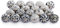 Shah Crafts.Ceramic Door Knobs Set of 20 Grey and White Flower Design Premium Quality Assorted Designs Handmade Vintage, Shabby Chic, Interior Furniture, Cabinet Cupboard Wardrobe Drawers Pulls