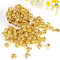 Kleine Glocken zum Basteln, 100 Stück Jingle Bells, 12 mm Glöckchen Gold, Mini-Glöckchen Weihnachtsschmuck für Schmuckherstellung Weihnachten Dekoration DIY (Gold)