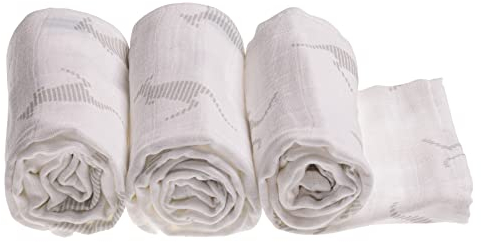 Urban Kanga Spucktücher Baby Mulltücher Musselin Tuch 70 X 70 cm Ökotex - 3er-Pack (Grey Kanga)