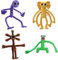 4PCS Rainbow Friends Plüsch,Rainbow Friends Plush,Rainbow Friends Kuscheltiere,für Kinder Party Halloween Weihnachten Thanksgiving（gelb+Purple+grün+Braun）