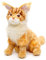 Uni-Toys - Maine-Coon-Katze, sitzend (braun) - 30 cm (Höhe) - Plüsch-Katze - Plüschtier, Kuscheltier