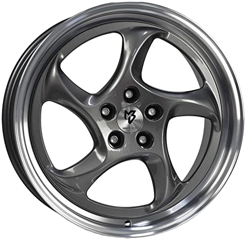 MB Design Felge TURBO 9.0Jx19 ET42 5x108 Glanzgrau poliert kompatibel mit Ford Focus Kuga Mondeo Puma ST Puma