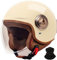 Retro-Motorradhelm, Rollerhelm mit Visier, offener halber Jethelm, Mopedhelm für Erwachsene Männer und Frauen, DOT/ECE-geprüft C,L 58-60cm