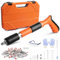 Manual Mini Steel Nail Gun 5 Gears Power Adjustable Wall Nail Guns for Ceiling，Manual Steel Nails Gun Tool, Concrete Nail Gun, Mini Portable Nail Shooting Machine with 200 Nails (Nail Gun Set)