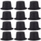 BENECREAT 50 Stück 65 mm Schwarze Mini-Zylinder, Miniaturhüte Aus Kunststoff Mini-Samthüte Formelle Hüte Bowler-Hut Zum Basteln, DIY, Haustier-Hut, Weihnachtsfeier, Haardekoration