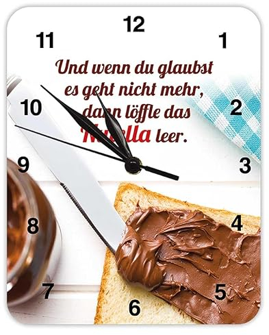 Blechwaren Fabrik Braunschweig GmbH Wenn Du denkst es geht Nicht mehr-Schokolade - Wanduhr - Kultuhr - KU32