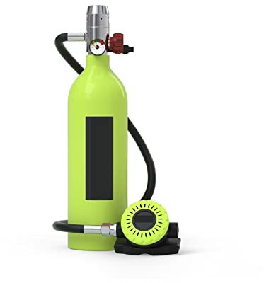 GUOPIN Unterwasseratmung Sauerstoffflaschen-Tauchausrüstung, Feuer-Notfallrettung, Ersatz-Atemschutzmaske for Den Außenbereich Ultrahohe Stabilität(Green)