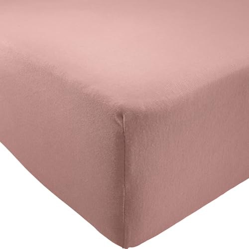 REDBEST Spannbettlaken Pittsburgh Single-Jersey Rose Größe 90x190 cm - 100x200 cm