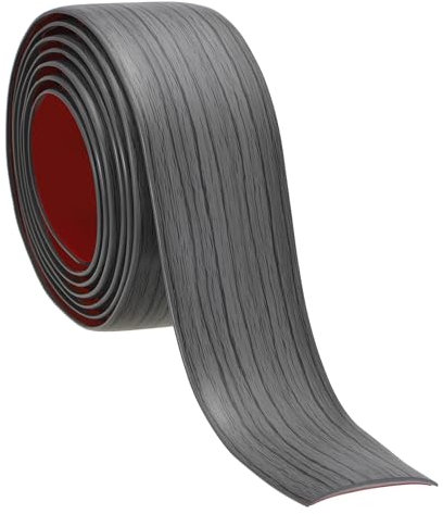 PATIKIL Bande de Transition de Sol autocollante 2 Pouce x 6.6 Ft, Sol Stratifié en Vinyle, Séparateur Plat pour Joindre les Interstices du Sol, les Portes, Grain Gris Foncé