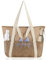 flintronic Strandtasche Damen, Strandtasche Groß Handtasche, Wasserdichte Badetasche, Netztasche Strand Mit Reißverschluss Innentasche für Schwimmbad, Urlaub, Reisen, Fitnessstudio, Einkaufen - Khaki
