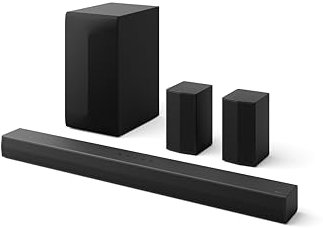 LG DS60TR - Barra de Sonido, Bluetooth, 440W, 5.1 Canales con Subwoofer, Altavoces Traseros, Dolby Digital, DTS Digital Surround, Negro