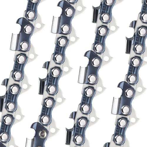 4 Pack 20 Inch Chainsaw Chain .325 Pitch .050 Gauge 80 Drive Links | Semi-Chisel Chain Saw Chains for Oregon, Stihl, Husqvarna, Poulan, Craftsman, Greenworks and More Chainsaw Brands