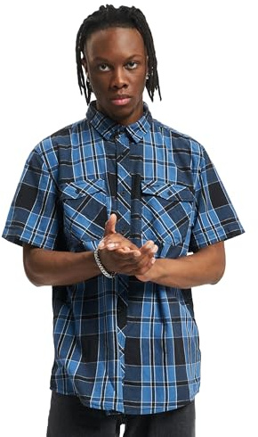 Brandit Roadstar Shirt Chemise Homme, indigo checked, 5XL