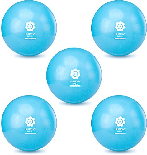 HARMONY BALL 5er Set air Pilatesball & Gymnastikball ohne Phthalate | aquablau (Aquablau, 18 cm)