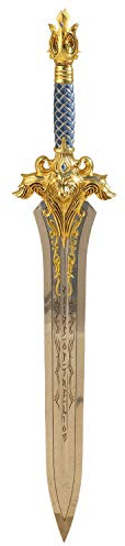 Amont Mini World of Warcraft Schwert - Inoffizielle Replik King Llane aus Edelstahl mit Metallgriff und 51 cm Klinge - Stumpfes Dekoratives