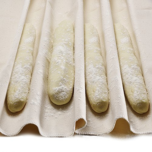 Professionelles Gärtuch, Bäckerleinen für Baguette- und Brotteig, 76,2 x 45,7 cm