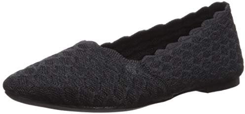 Skechers Women's Cleo-Honeycomb Ballet Flat, Black, 5 UK
