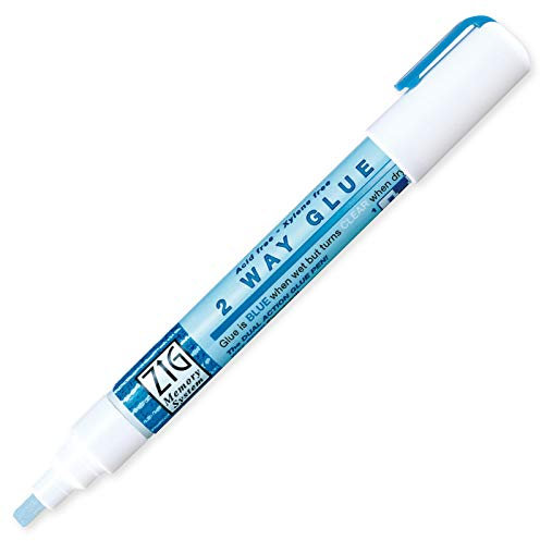 Zig MSB15P Lot de 12 stylos à colle 2 voies Pointe biseautée