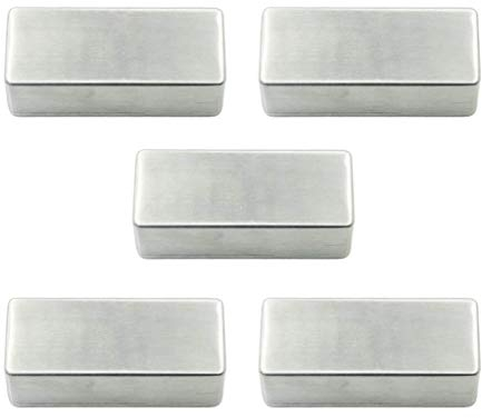 Tubayia 5 Stück Gitarren Effektpedal Aluminium Stomp Box Gehäuse für Gitarre Zubehör