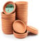 vensovo Lot de 32 mini soucoupes en terre cuite de 7,6 cm pour plantes d'intérieur et d'extérieur, petits plateaux en argile parfaits pour pots de fleurs de 5,1 cm et 6,3 cm