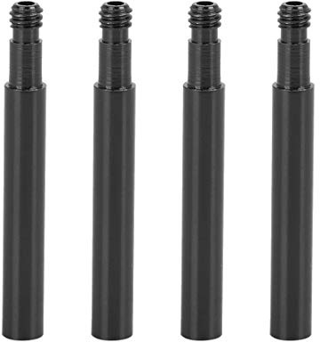 X AUTOHAUX Französischer Ventil Extender Schwarz 4Stk. Für Fahrrad | Aluminiumlegierung, 50mm Länge, Leicht Zu Bedienen, Langlebig, Hochwertig, Praktisch, Kompakt, Schnelle Reifenfüllung
