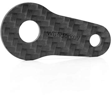 WUNDERKEY Einkaufswagenlöser Carbon – Einkaufswagenchip abziehbar – Einkaufs-Chip Schlüsselanhänger, Einkaufswagen-Chip Carbon Schlüsselbund, Schlüssel-Organizer, Smart Tool – 100% Made in Germany