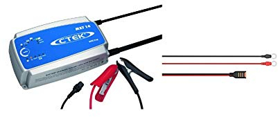 CTEK MXT 14 Multi-Funktions Batterieladegerät Mit 8-Stufen Technologie Unde Automatischer Temperaturkompensation, 24V 14 Amp & Comfort Connect Direct Connect Adapter (M6 Muttern), 40cm Kabellänge