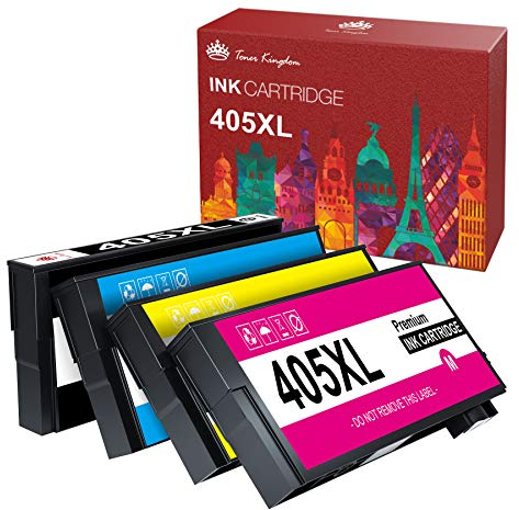 Toner Kingdom 405 XL Tintenpatrone Kompatibel für Epson 405XL für Epson Workforce Pro WF-3820DWF WF-3825DWF WF-4820DWF WF-4825DWF WF-4830DTWF Workforce WF-7310DTW WF-7830DTWF WF-7835DTWF WF-7840DTWF
