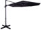 VONROC Parasol Inclinable Rond Noir - Parasol de Jardin Extérieur Déporté 3 Mètres de Diamètre – Parasol Inclinable 360°C - Avec Voile Protection UV Indice 50+