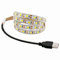 ausuky Bande lumineuse LED USB 5 V blanche pour rétro-éclairage TV auto-adhésif flexible (blanc, 30 cm, 18 LED)
