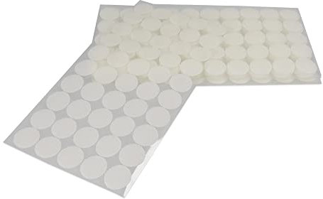 300 Piezas de Puntos Redondos blancos de 20mm, Pegatinas Redondas, 150 Pares de Gancho y Bucle Autoadhesivos, doble cara, para bricolaje, manualidades, uso escolar y doméstico