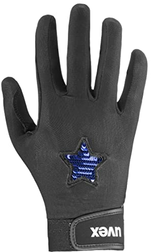 Uvex glamstar - Flexibler Reithandschuh für Kinder - strapazierfähig - exzellenter Grip - Black-Blue - 5