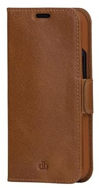 dbramante 1928 Copenhagen Slim - Flip-Hülle für Mobiltelefon - genarbtes Leder - Hellbraun - für Apple iPhone 13 Pro