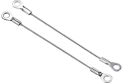 PATIKIL Acciaio Inossidabile Cordino Cavo 1.5mmx10cm, Cavo di Sicurezza 4pz Occhielli Terminati Sicurezza Filo Corda,Cavo di sicurezza in acciaio Inossidabile