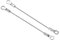 PATIKIL Acciaio Inossidabile Cordino Cavo 1.5mmx10cm, Cavo di Sicurezza 4pz Occhielli Terminati Sicurezza Filo Corda，Cavo di sicurezza in acciaio Inossidabile