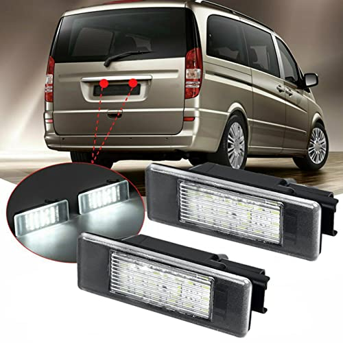 NP 2 Stück LED-Kennzeichenbeleuchtung für M-erc-edes für B-enz S-Drucker W906 ab 2006/Vito W639 Autozubehör