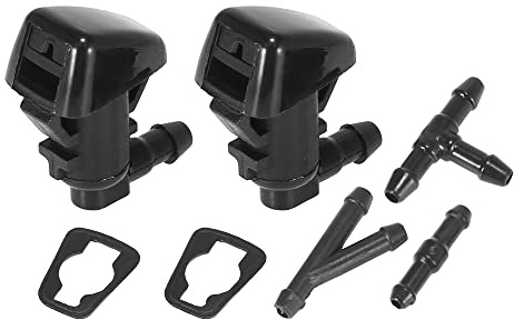 X AUTOHAUX 5 Stk. Frontscheibenwaschdüsen-Set Für Dodge Nitro 07-11 | Kunststoff, Schwarz, Größe: 29x15x32mm, OE: 55157319AA/4806312AA, Für Jeep Liberty, Für Jeep Commander