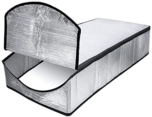 Dachboden Treppen Isolierabdeckung, Isolierabdeckung mit Wasserdicht Reißverschluss, Dachboden Treppe Isolator Abdeckung für Pull Down Treppe, reines Aluminium, feuerfest