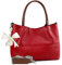 KITATU Handtaschen für Damen, Geldbörsen, veganes Leder, Schulranzen, Tragegriff oben, Schultertaschen, Designer-Umhängetaschen-Set, 2-teilig, Weinrot, modisch