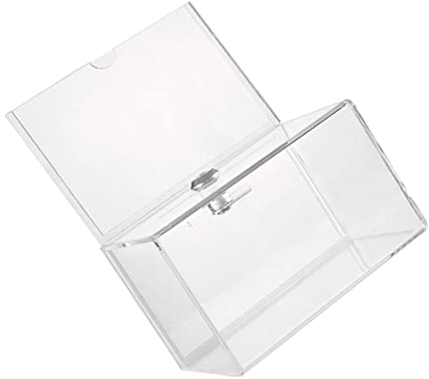 Zerodeko Spendenbox Acryl Mit Schloss Durchsichtige Wahlurnen Vorschlagsbox Aufbewahrungsbehälter Trinkgelddose Ticketbox Abstimmungsbox Kommentarbox Für Fundraising-Abstimmung