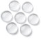 Cheriswelry 200 Stück 8 mm halbrunde Glas-Cabochons transparente flache Rückseite Glaskuppel Fliesen für Kamee Foto Anhänger DIY Dekor Handwerk Schmuckherstellung